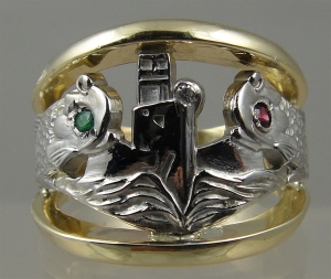 Picture of US Navy Submarine Dolphin Womans Ring