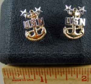 Picture of US Navy Chief Earrings