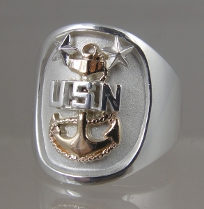 Picture of US Navy Chief Petty Officer  Ring - Sterling