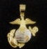 Picture of US Marine Corps USMC Quarter Size Metal Mold Pendant