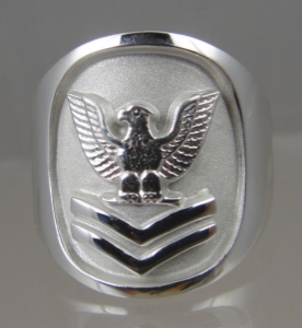 Picture of US Navy Second Class Petty Officer  Ring - Sterling