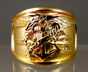 Picture of US Navy UDT SEAL Trident Ring