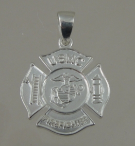 Picture of  US Marine Corps USMC Fire Fighter pendant 