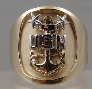 Navy Chief Petty Officers Ring Sterling Silver U.S 